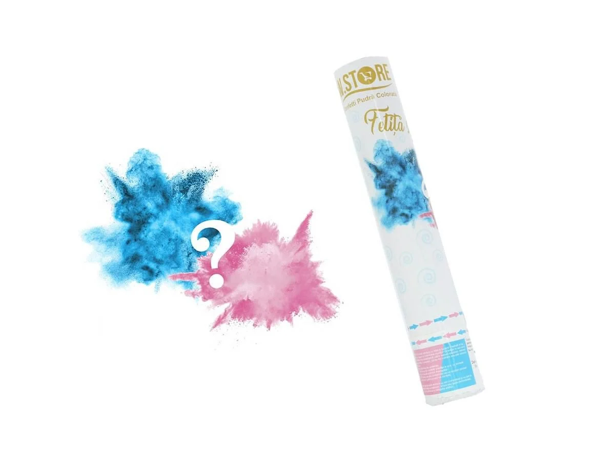 Confetti / Pudra colorata gender reveal - Tun pentru Gender Reveal cu pudra colorata roz,30