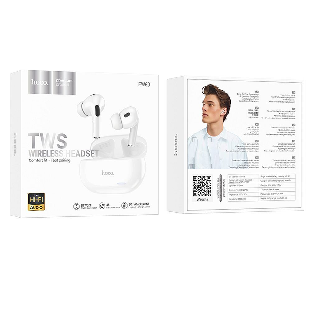 Casti Hoco EW60 Twins, Wireless [5]