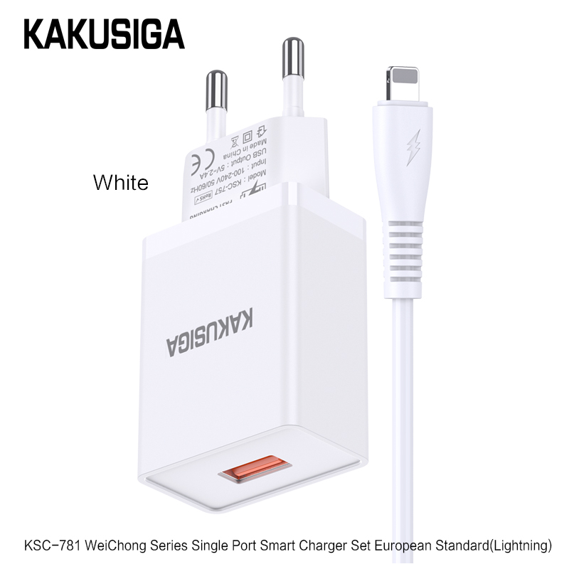 Încărcător Retea Kakusiga  pentru iPhone  2,4A [2]