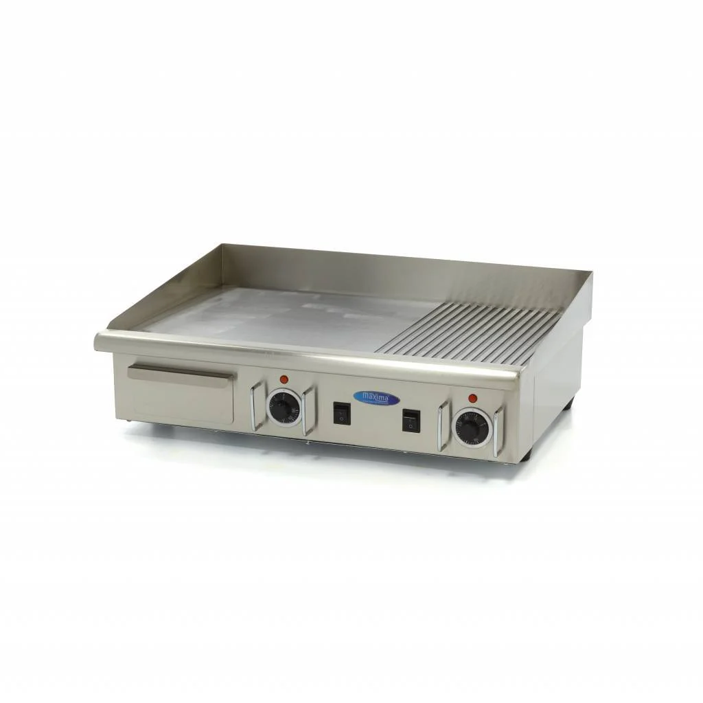 Grill Electric Neted/Striat  cu Scurgere 550 mm, 400 V [6]