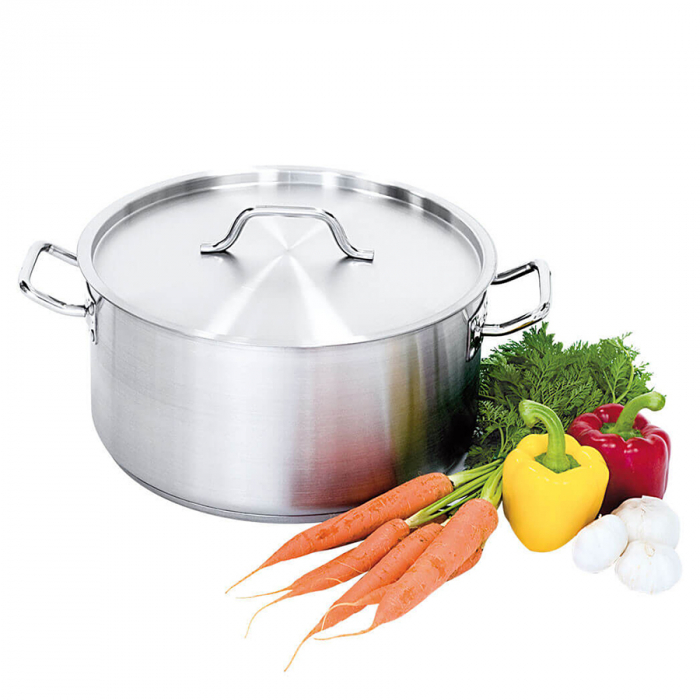 Cratiță profesională Medie din inox cu capac, 22.4L [1]