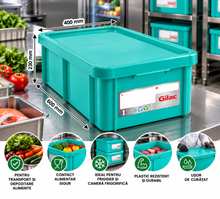 Cutie cu capac depozitare transport alimente 35 L - G119811 [2]