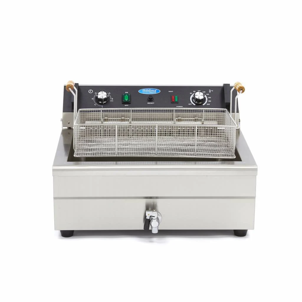 Friteuză electrică cu robinet 30 L, 6000 W, 400V [5]