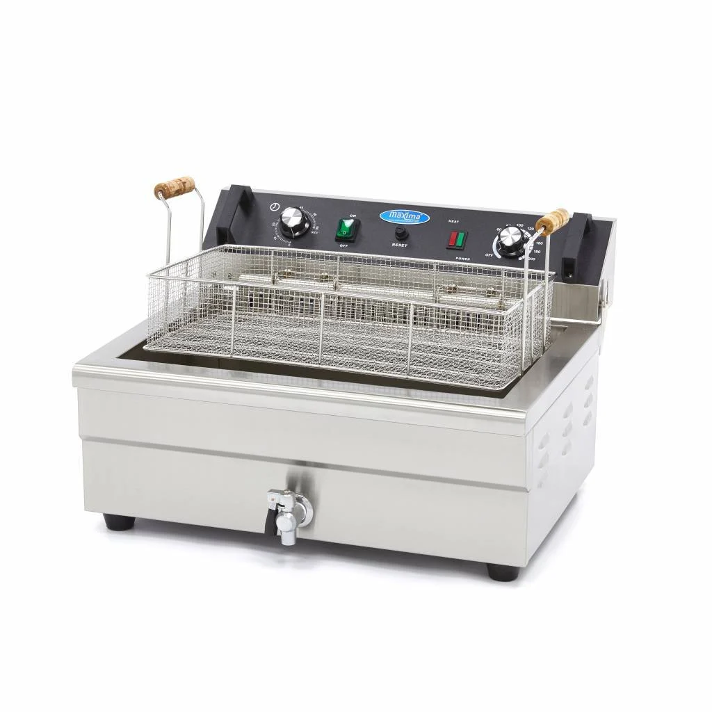 Friteuză electrică cu robinet 30 L, 6000 W, 400V [6]