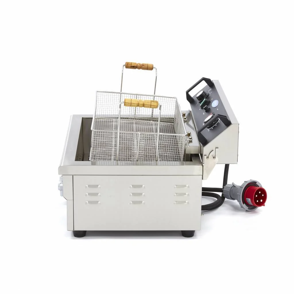 Friteuză electrică cu robinet 30 L, 6000 W, 400V [4]