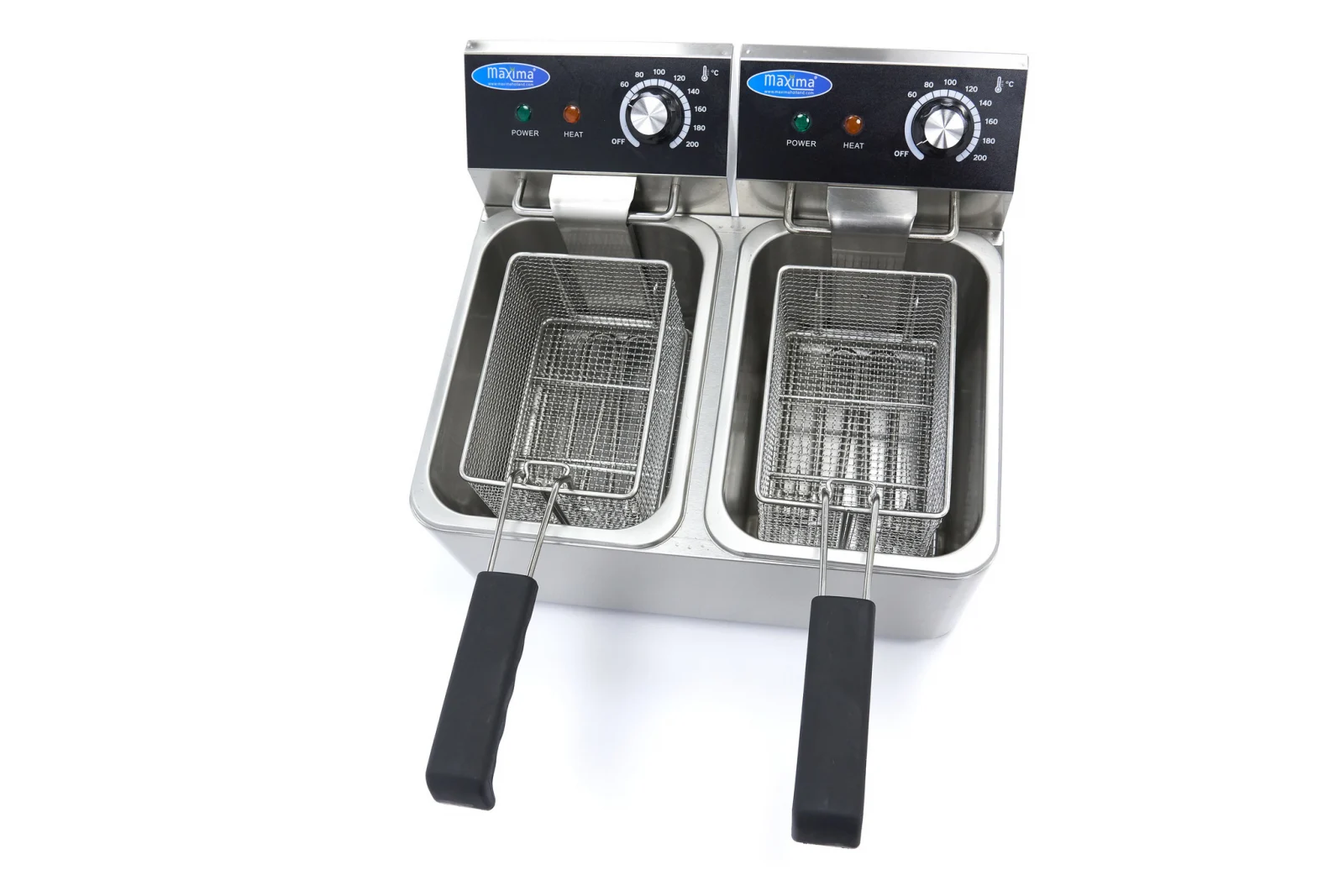 Friteuză Electrică cu Robinet 4+4 L, 2 x 2500 W [4]