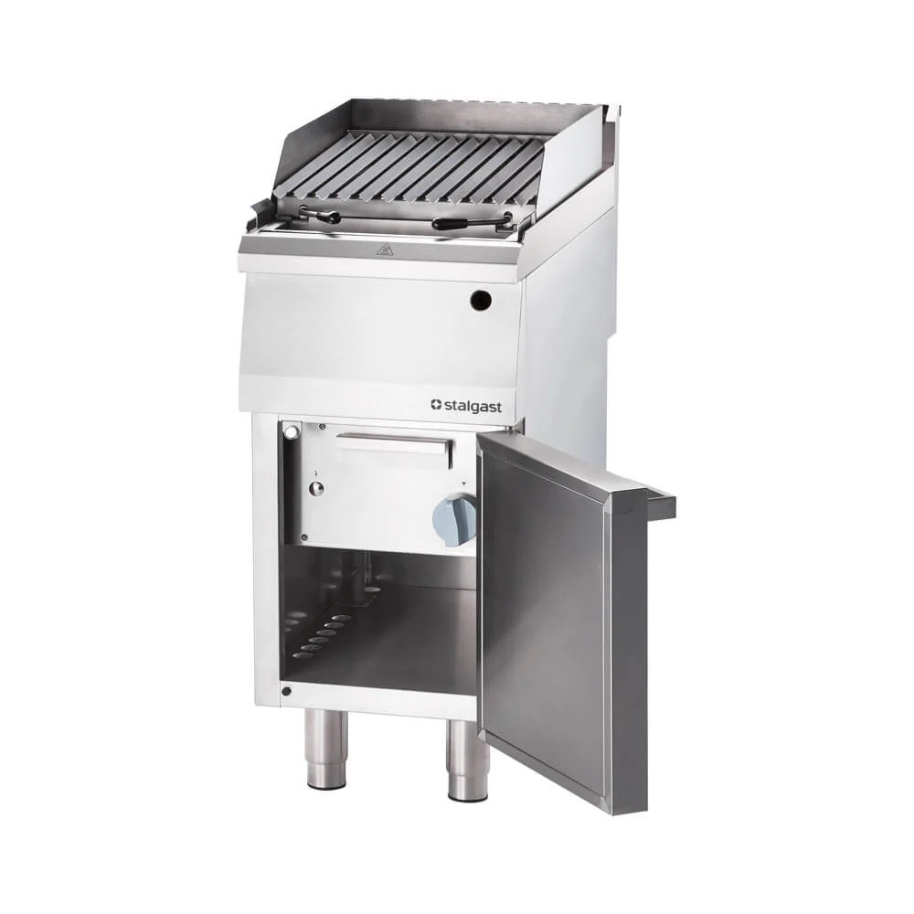 Grătar Fry-top cu rocă vulcanică si grilaj tip V tip dulap inchis pe gaz, linia 700 [2]