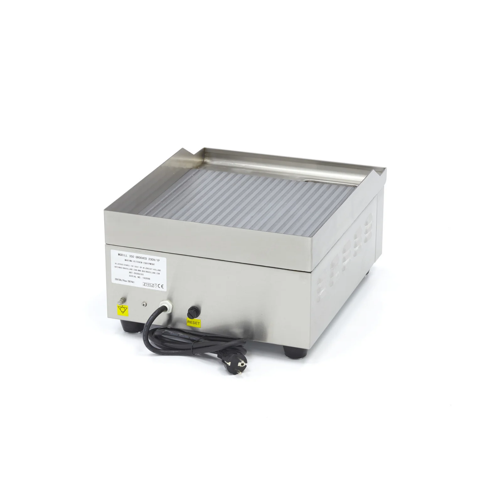 Grill Cromat Striat cu Scurgere 360 mm [2]
