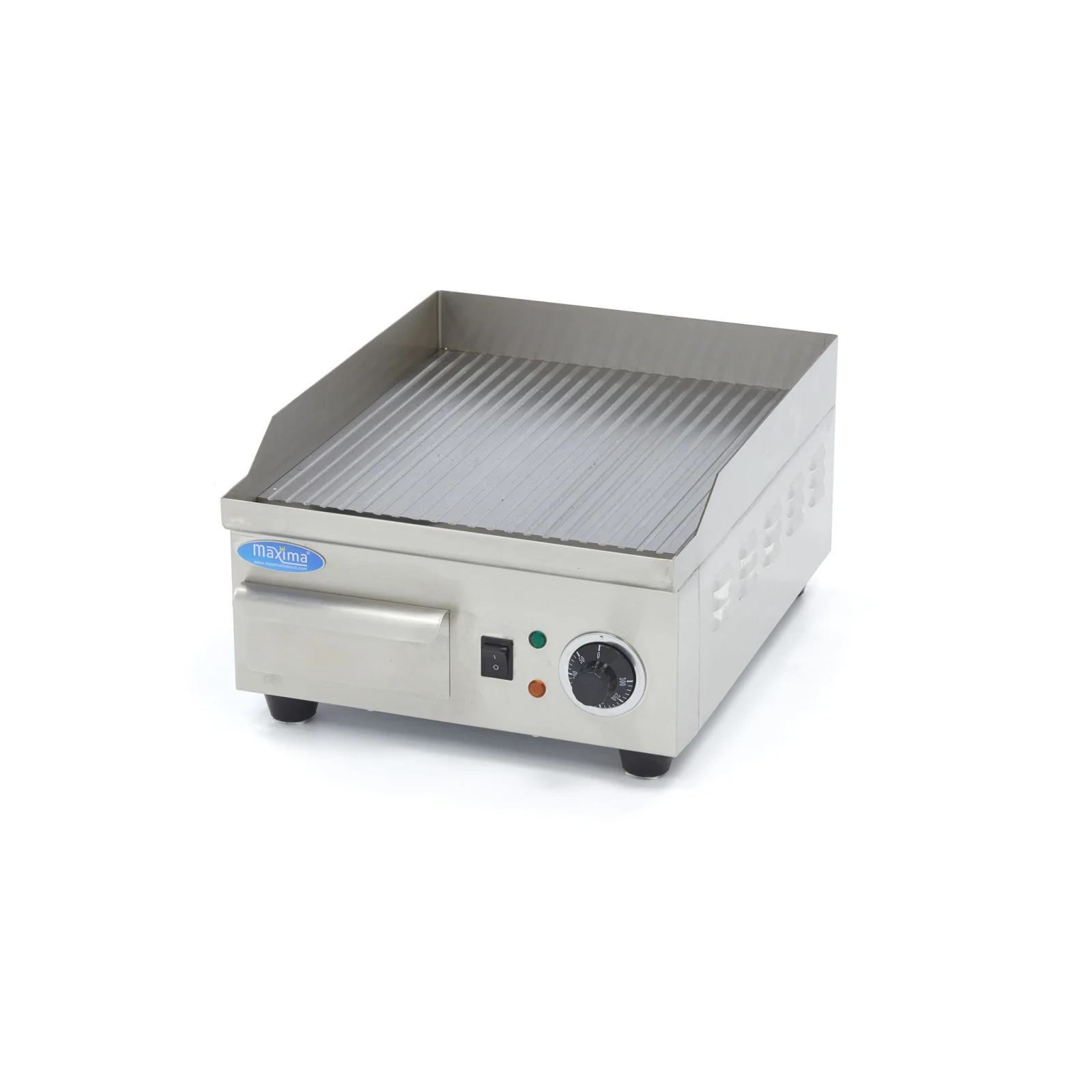 Grill Cromat Striat cu Scurgere 360 mm [6]