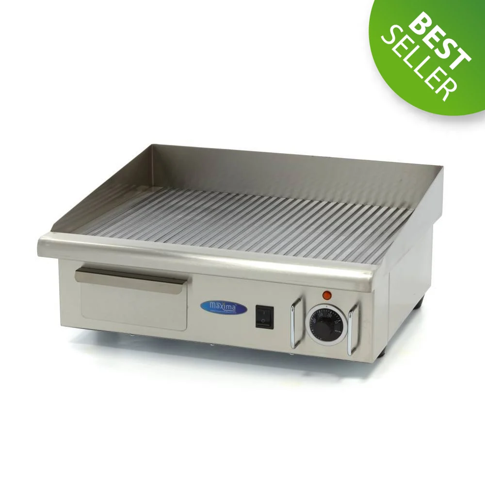 Grill Electric Striat cu Scurgere 550 mm [6]