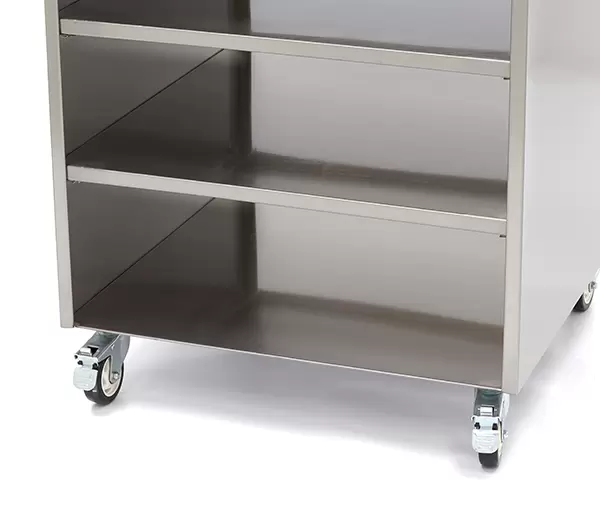 Masă de lucru din inox pe roți 600 x 800 mm [2]