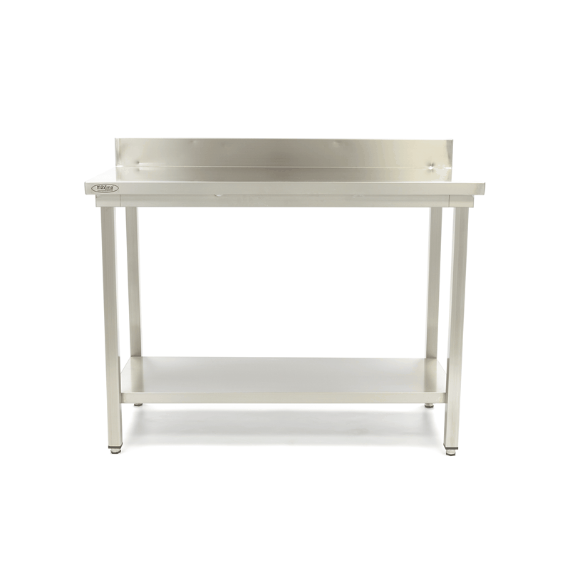 Masa de lucru Inox cu Poliță si Rebord 120 x 70 cm [1]