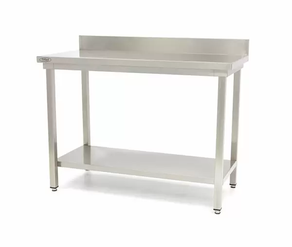 Masa de lucru Inox cu Poliță si Rebord 160 x 70 cm [2]
