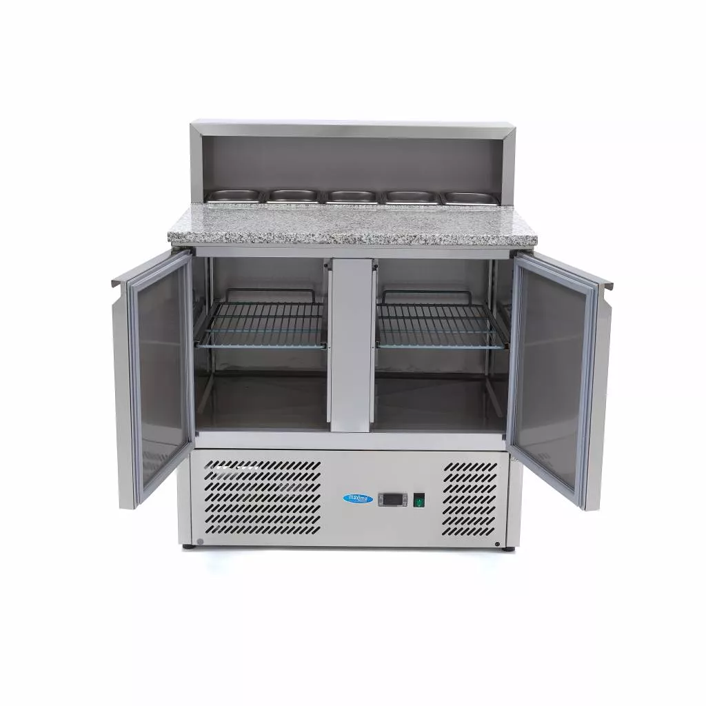 Masă frigorifică pentru pizza cu doua usi, 5 x GN1/6 [2]