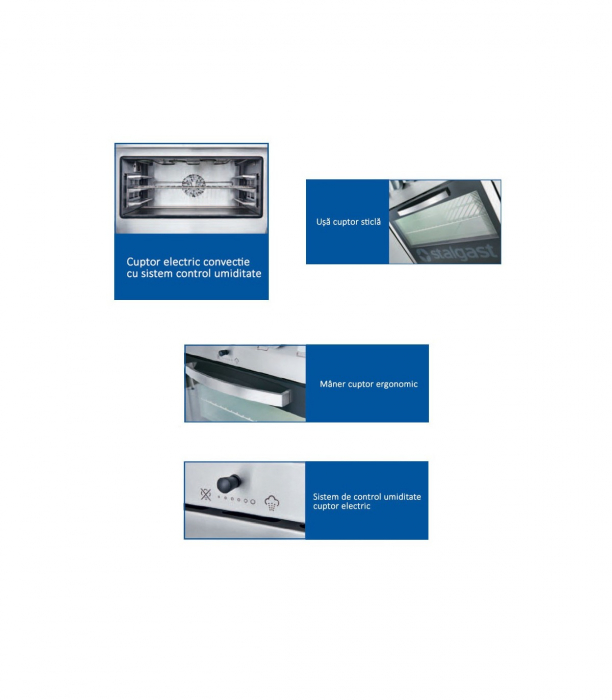 Mașină de gătit pe Gaz 9717110, 6 arzătoare, 32.5kW, Cuptor electric convecție [6]