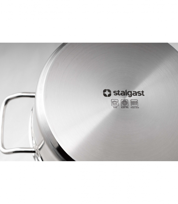 Oală înaltă din inox satinat cu capac 15.4L [2]