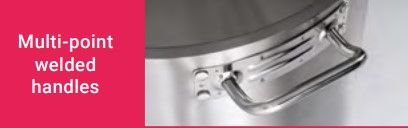 Oală profesională Inaltă din inox cu capac, 15.4L [3]