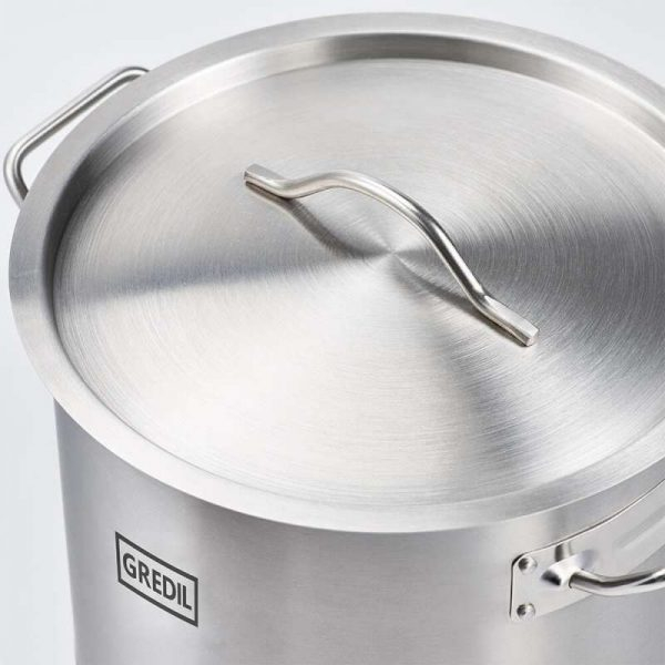 Oală profesională Inaltă din inox cu capac, 20.9L [6]