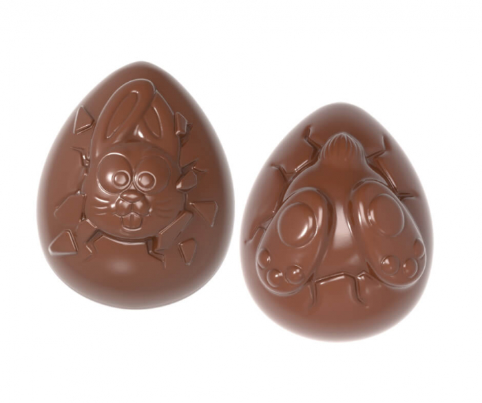 Oua 3D h3.5cm - Matrite Plastic Ciocolata [2]