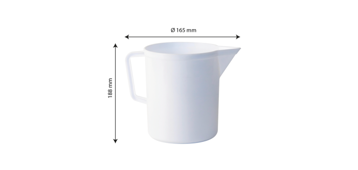 Cana gradata cu maner inchis alba- 3 L [2]