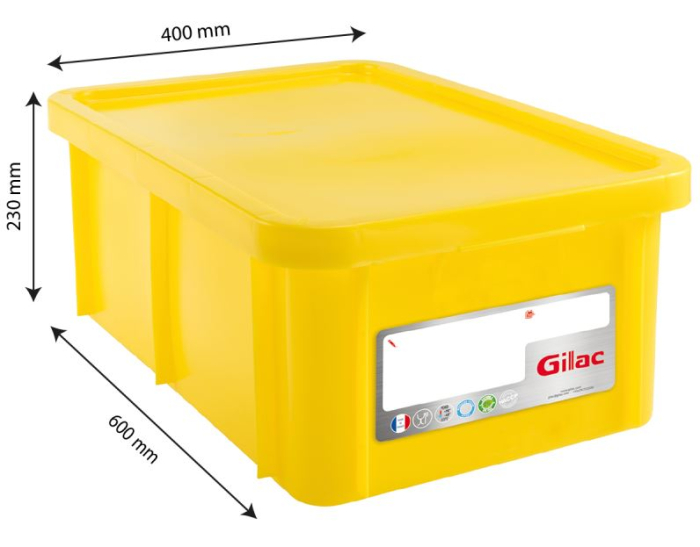 Cutie Cu Capac Depozitare - Transport Alimente 35 L - GALBEN2 [2]