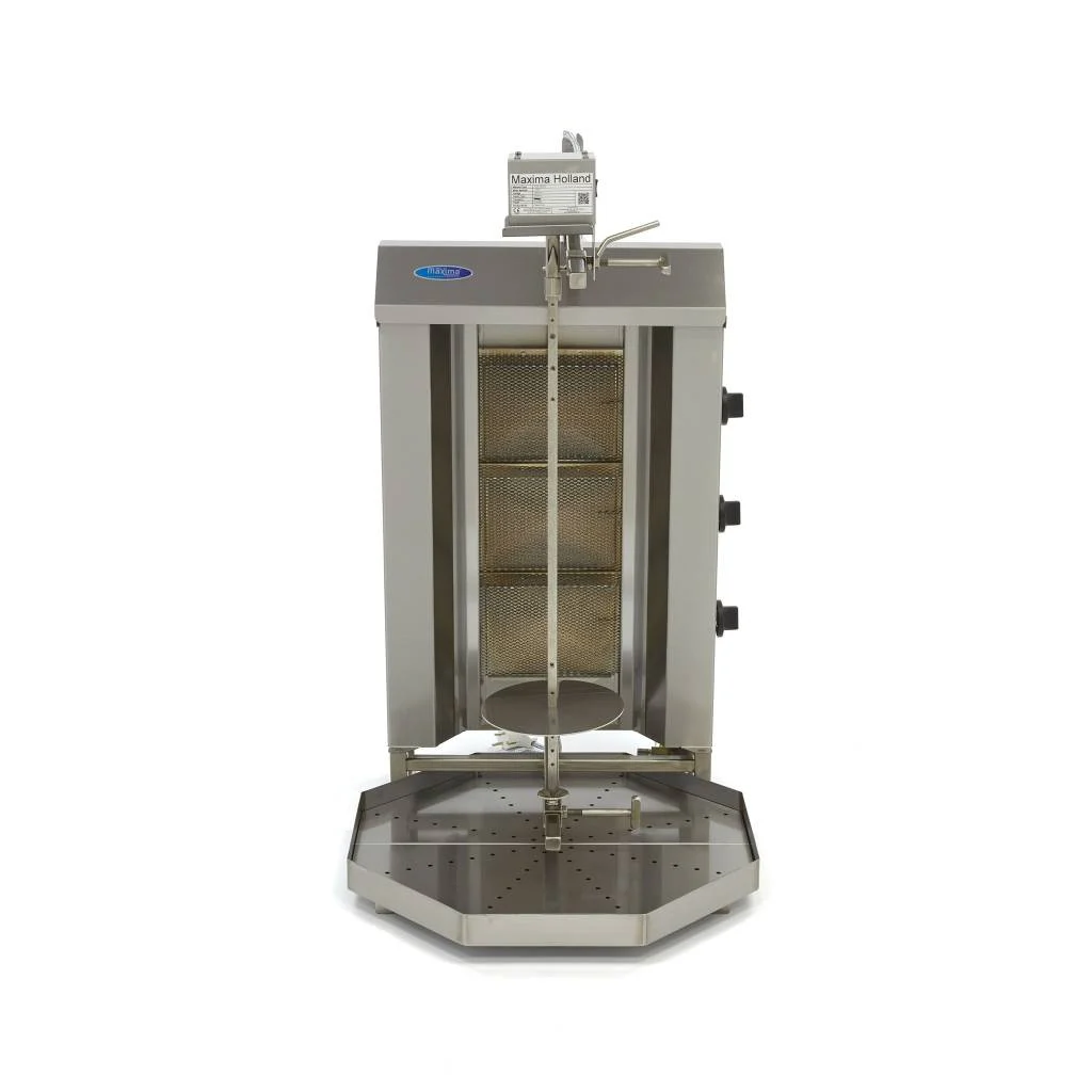 Rotisor Pe Gas pentru Kebab  sau Shaorma 3 Arzătoare - 30 kg de Carne [2]