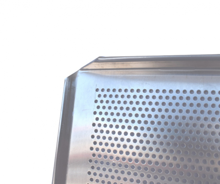 Tava aluminiu perforat - 3 margini, 60x40xh2cm [2]