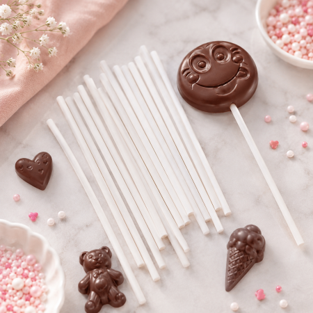 Diverse Ustensile de Lucru - Betisoare lollipops/cakepops 50 buc 12 cm