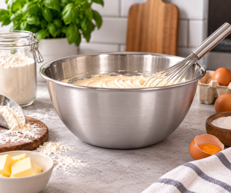 Totul pentru Cofetarie, Patiserie,Pizza - Bol inox mixare Ø 25.5 cm volum 3.2 litri