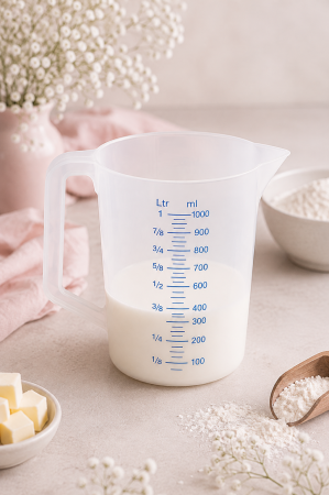 Totul pentru Cofetarie, Patiserie,Pizza - Cana gradata plastic pentru masurare  1 l
