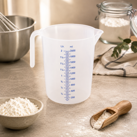 Cani, Flacoane, Boluri, Vase - Cana gradata plastic pentru masurare - 2l