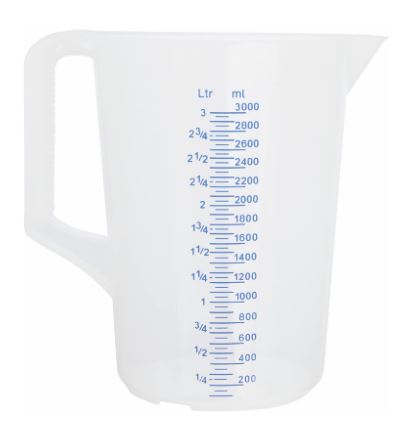 Cani, Flacoane, Boluri, Vase - Cana gradata plastic pentru masurare - 3l - 200014