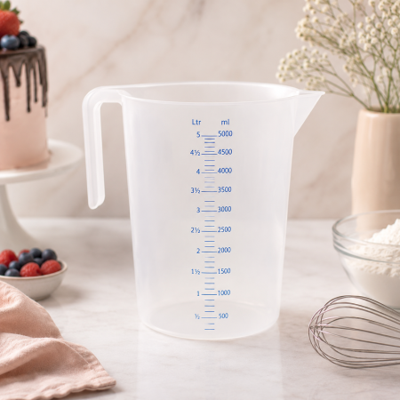 Cani, Flacoane, Boluri, Vase - Cana gradata plastic pentru masurare 5l