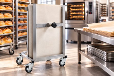 Totul pentru Cofetarie, Patiserie,Pizza - Carucior suport si transport hartie de copt
