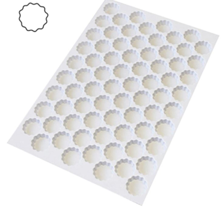 Totul pentru Cofetarie, Patiserie,Pizza - Foaie de taiat 72 forme rotund ondulat Ø 3.5 cm - 166022