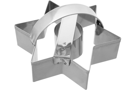 Totul pentru Cofetarie, Patiserie,Pizza - Decupator inox Stea cu maner Ø 10.5 cm