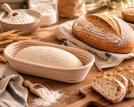 Totul pentru Brutarie - Cos dospire oval ratan / baneton 1kg