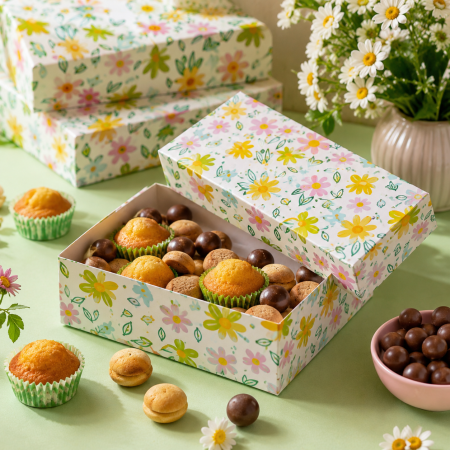 Cutie cadou pentru prajituri daisy