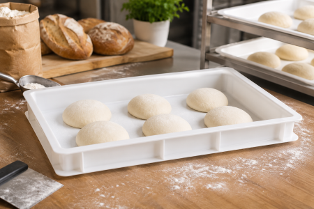 Accesorii Horeca/Depozitare/Transport - Cutie, caseta aluat pizza, paine 60 x 40 x h 10 cm