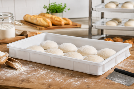 Accesorii Horeca/Depozitare/Transport - Cutie, caseta aluat pizza, paine 60 x 40 x h 7cm