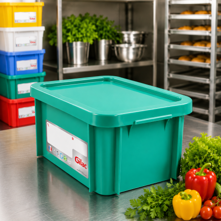 Accesorii Horeca/Depozitare/Transport - Cutie cu capac depozitare transport alimente 15 L