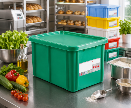 Accesorii Horeca/Depozitare/Transport - Cutie Cu Capac Depozitare - Transport Alimente 55 L