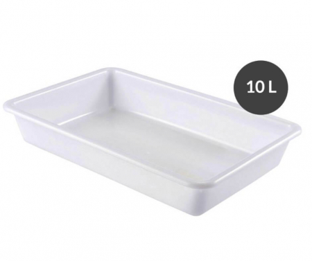 Accesorii Horeca/Depozitare/Transport - Cutie Depozitare - Transport Din Plastic Rezistent Alb, 10L
