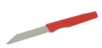Cutite Brutarie - Cutit Brutar lama ondulata L 18,5 cm - Rosu -  260962