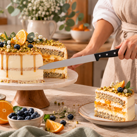 Totul pentru Cofetarie, Patiserie,Pizza - Cutit tort lama neteda L 28 cm