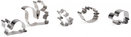 Geometrice - Decupatoare inox, Animale de padure Set 5 bucati 02025