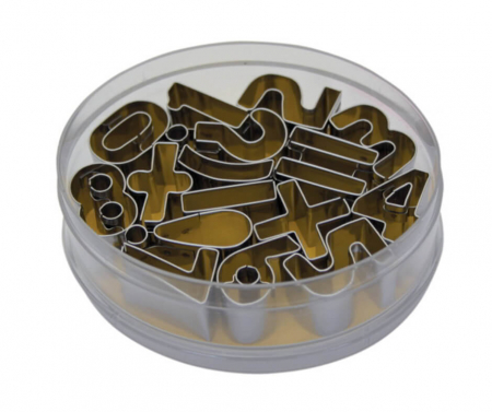 Geometrice - Decupatoare inox Cifre, Cutie 16 buc - 199659