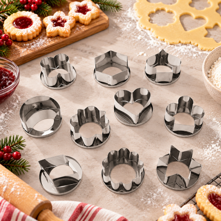 Totul pentru Cofetarie, Patiserie,Pizza - Decupatoare inox Craciun  Ø 5 cm