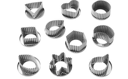Totul pentru Cofetarie, Patiserie,Pizza - Decupatoare inox Craciun ondulate Ø 5 cm