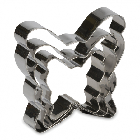 Geometrice - Decupatoare Inox Forma Brad Fluture, Cutie 3buc - 02018